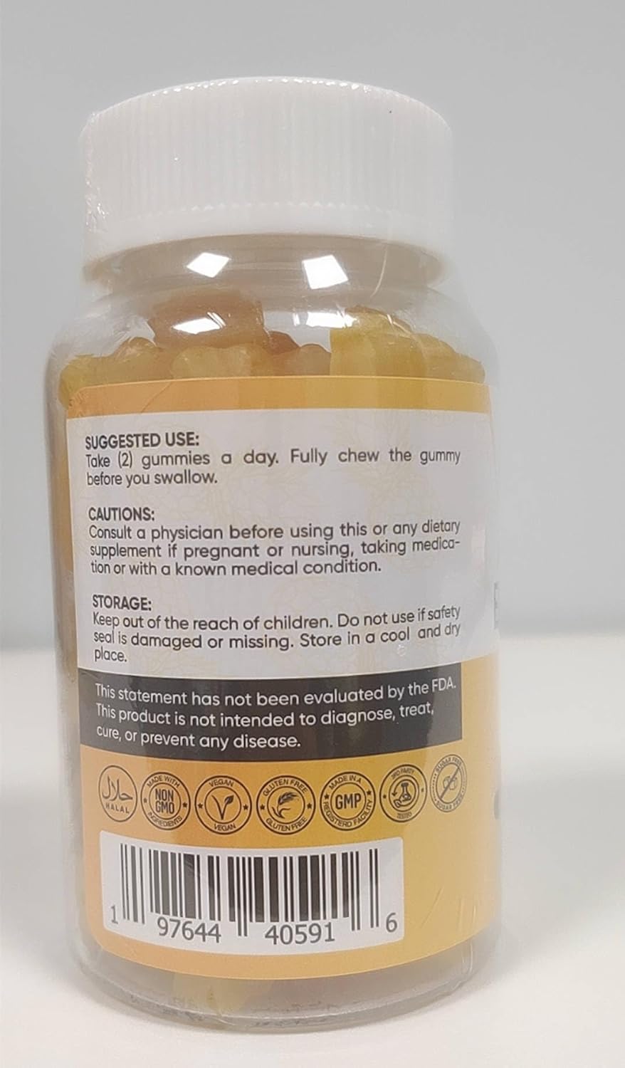 Sugar-Free Berberine with Ceylon Cinnamon Gummies - 1200mg Supplement - Vegan, Non-GMO - 60 Gummies