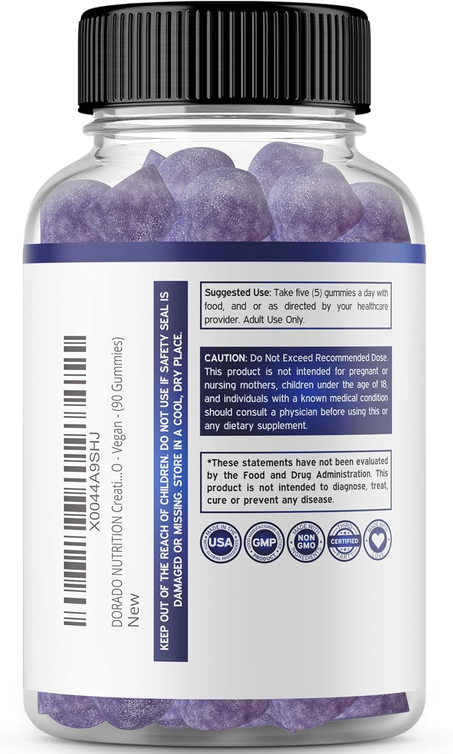 Sugar-Free Ceylon Cinnamon Gummies (2,000mg) and Creatine Monohydrate Gummies (5,000mg) Bundle - 60 Cinnamon Gummies and 90 Creatine Gummies