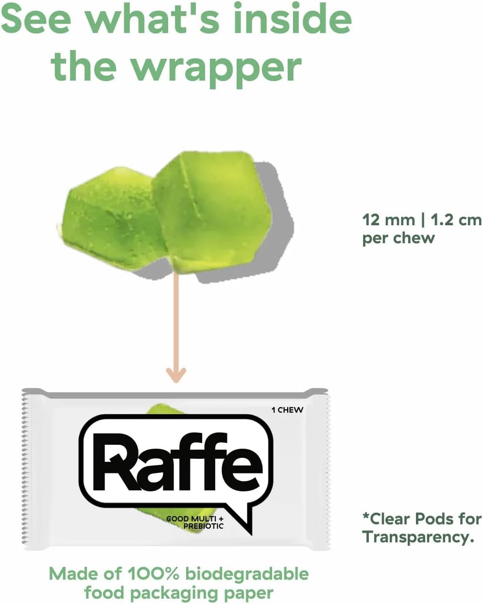 Sugar-Free Chewable Kids Multivitamin with Prebiotics, Omega 3 DHA, Fiber, Iron & Folate for Immunity & Digestive Health - Vegan | 60 Chews