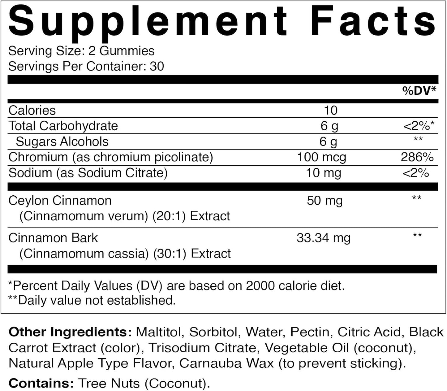 Sugar Free Chromium Gummies with Ceylon Cinnamon - Non-GMO, Gluten Free, Vegan - 60 Gummies - BoostGo Australia