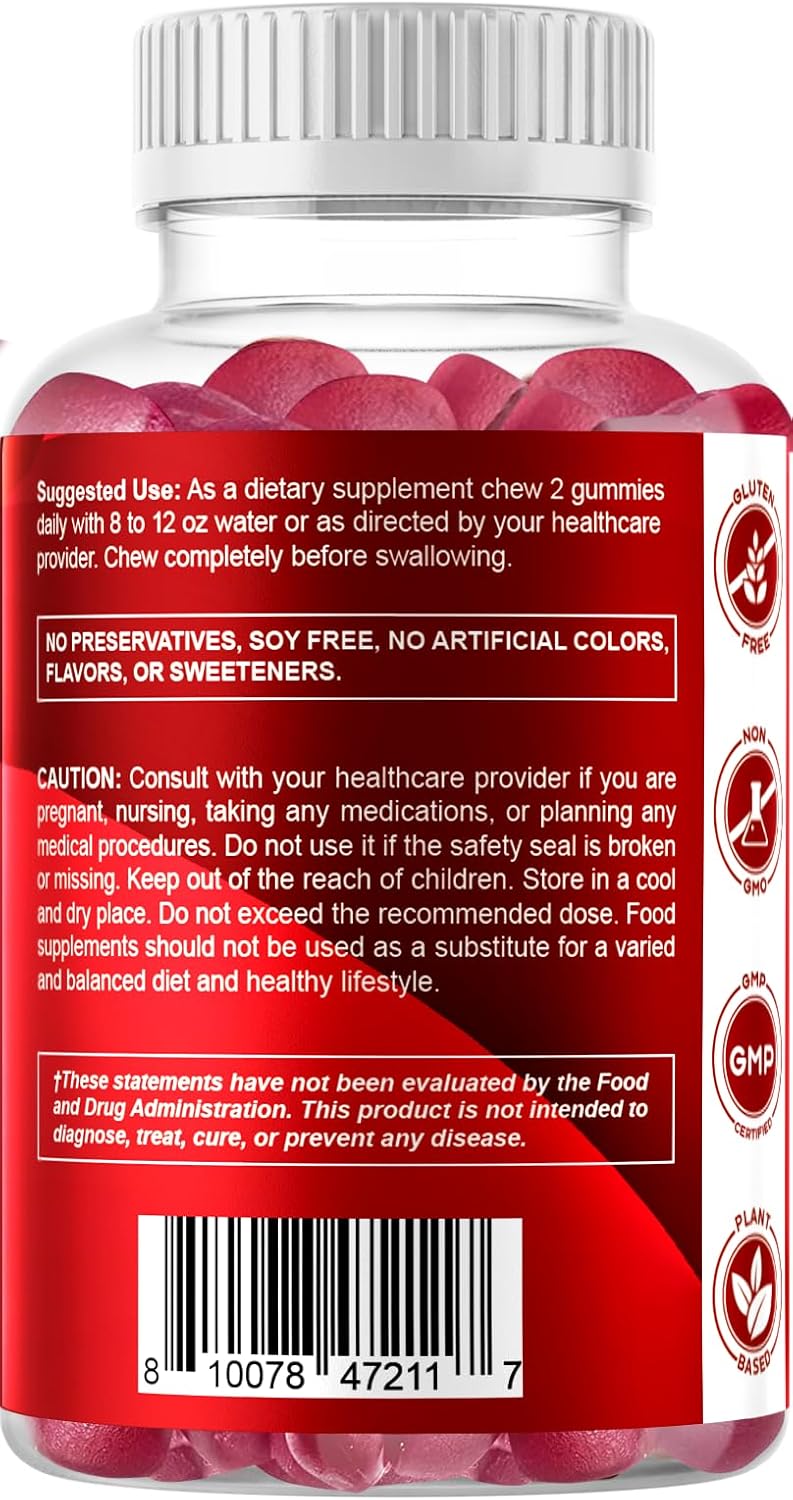 Sugar Free Chromium Gummies with Ceylon Cinnamon - Non-GMO, Gluten Free, Vegan - 60 Gummies - BoostGo Australia