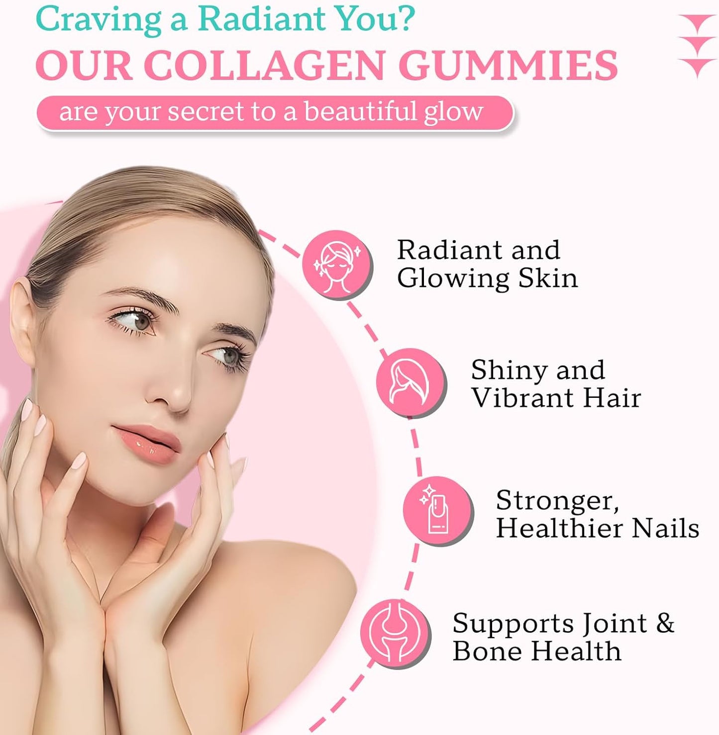 Sugar Free Collagen Gummies 2 Pack for Skin Hair Nails Joints Muscles - Hydrolyzed Peptide Type I II III V X with Biotin Vitamin C A B D E - Women Men Supplement