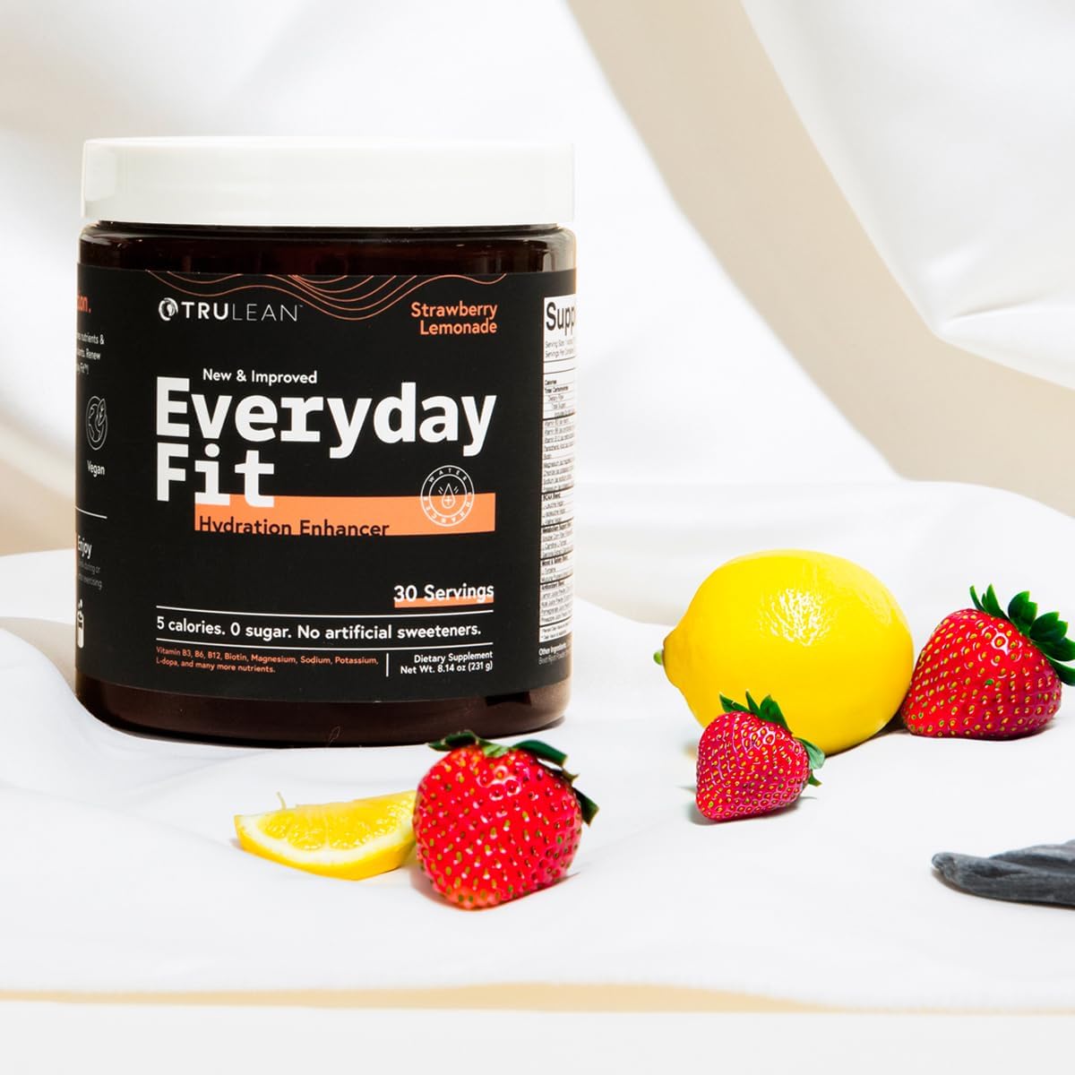 Sugar-Free Electrolyte Powder Drink with BCAA Blend and Amino Acids - Strawberry Lemonade Flavor (30 Servings)