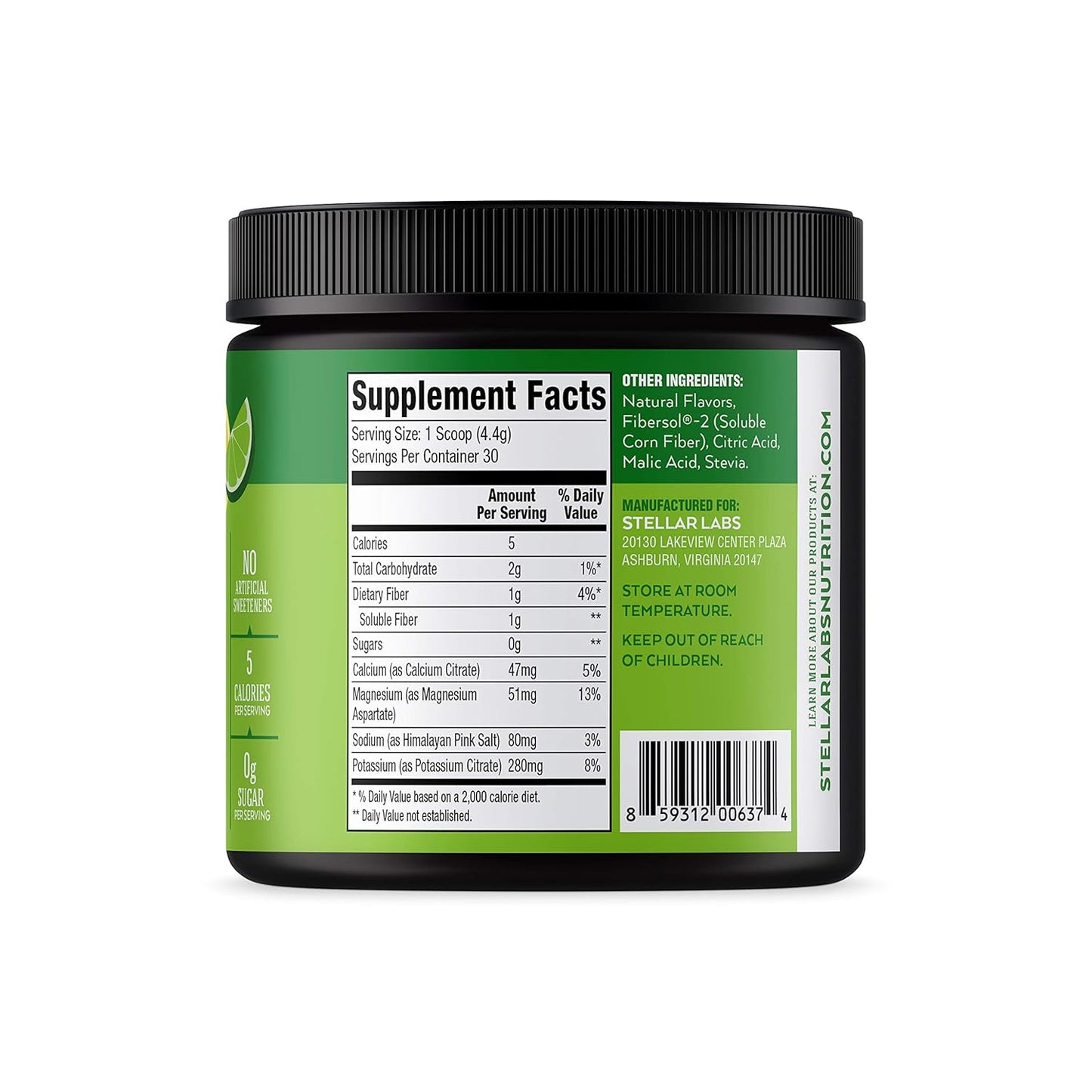 Sugar-Free Electrolyte Powder Mix for Hydration | Low FODMAP & Keto-Friendly Lemon Lime Drink Mix | Non-GMO & Gluten-Free Dehydration Relief - 30 Servings