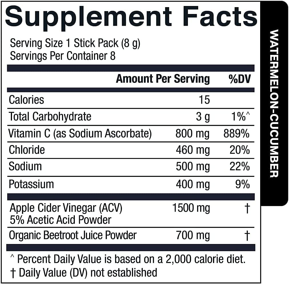 Sugar-Free Electrolytes Powder Packets with ACV & Vitamin C - 48 Stick Packs Variety Pack - BoostGo Australia