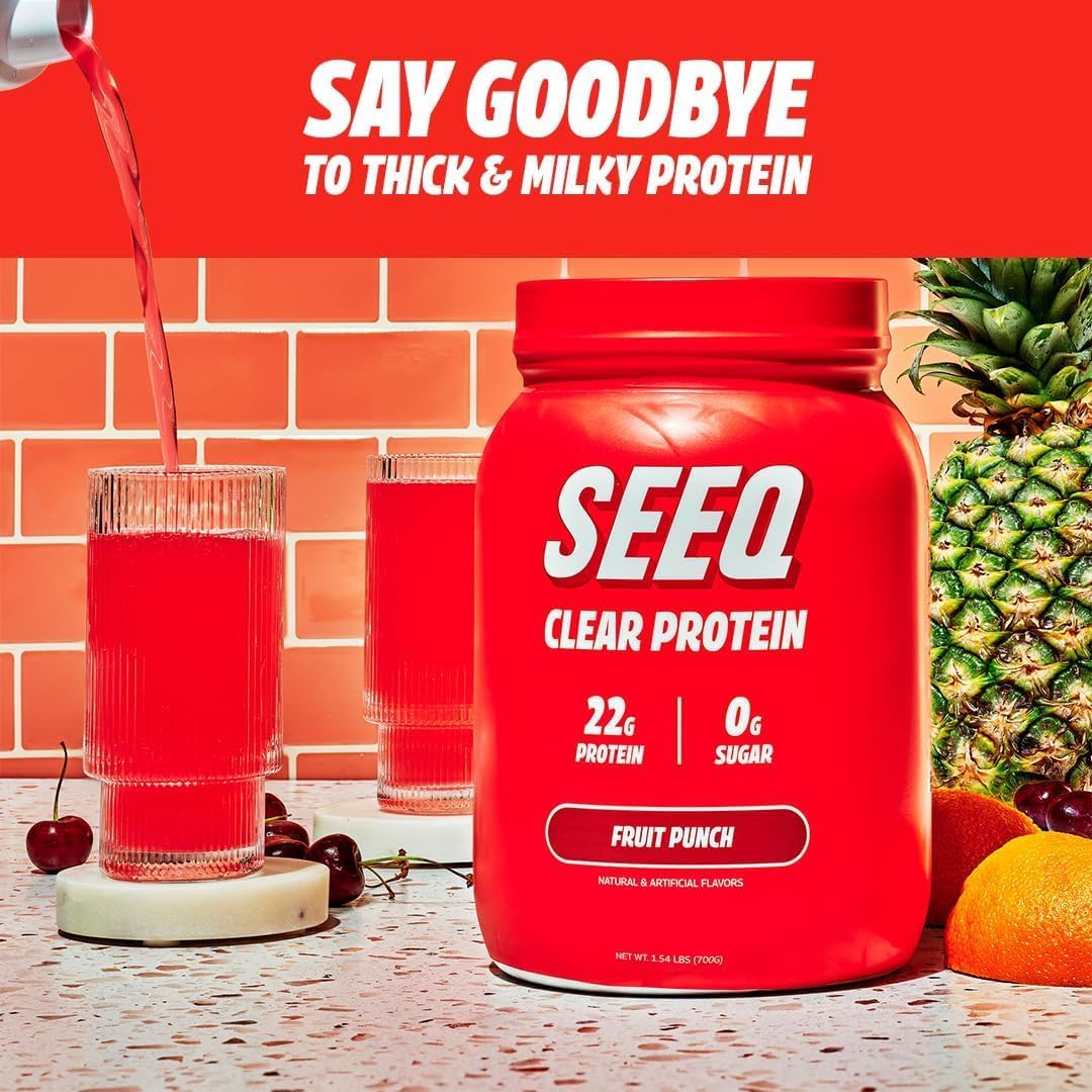 Sugar-Free Fruit Punch Clear Whey Isolate Protein Powder - 25 Servings, 22g Protein Per Serving - Keto-Friendly, Soy-Free Juice-Like Protein