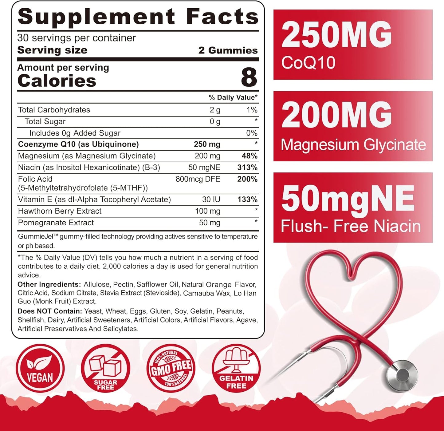 Sugar-Free Glucosamine Chondroitin MSM Gummies with CoQ10 - 120 + 60 Counts