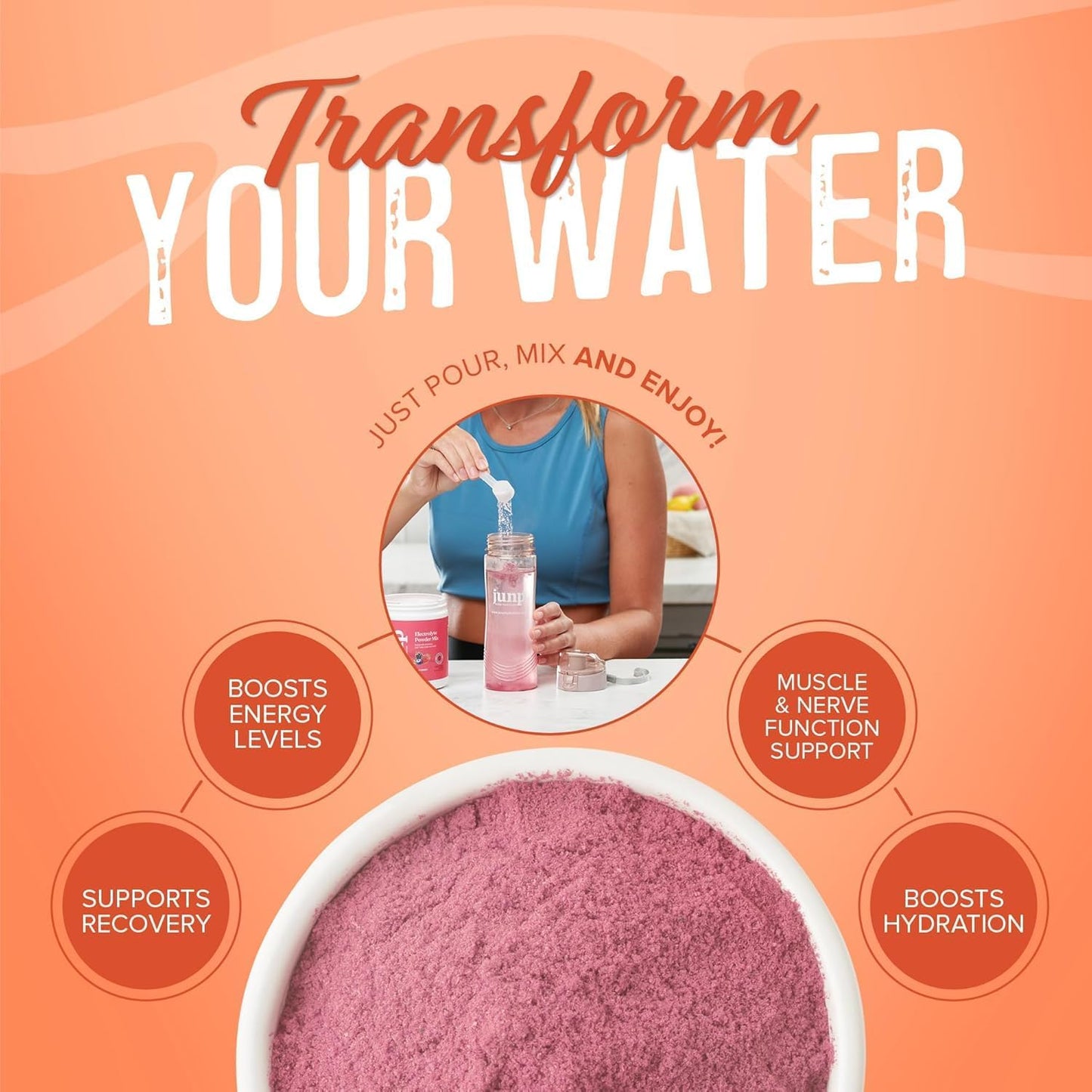 Sugar-Free Juicy Peach Electrolyte Powder Mix - 180 Servings, Keto-Friendly Hydration Drink with Potassium & Salt, Zero Carbs & Calories