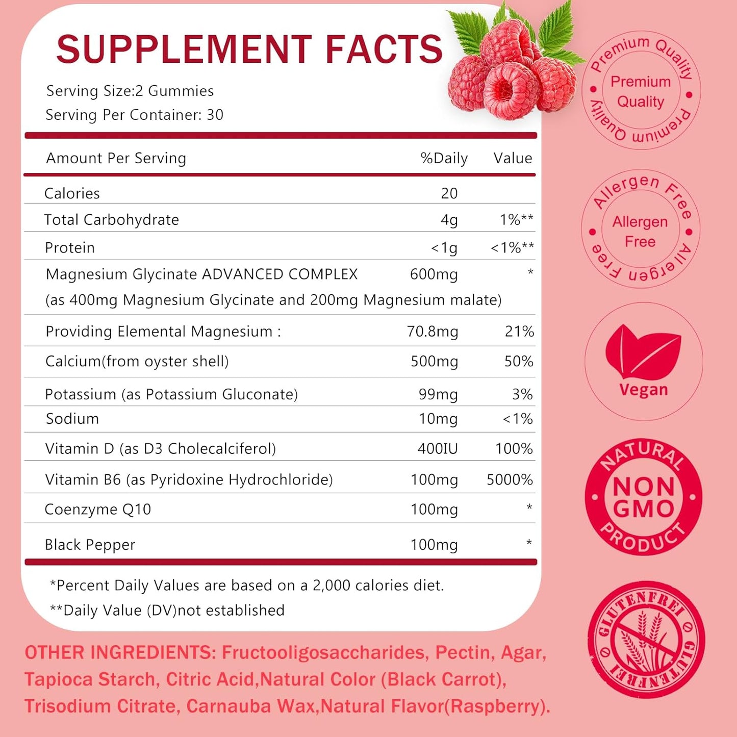 Sugar-Free KangRiXin Magnesium Glycinate Gummies - High Absorption Supplements for Adults & Kids - Gelatin-Free Magnesium Malate - 120 Count