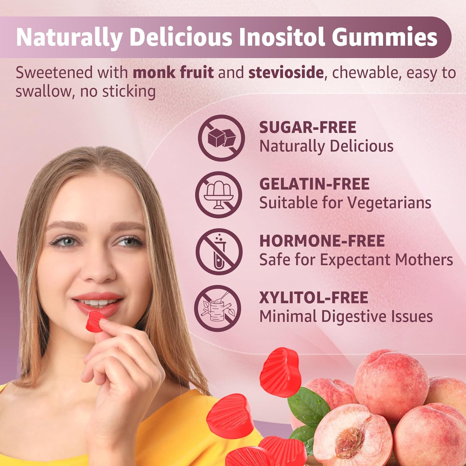 Sugar Free Maca Root and Myo-Inositol Gummies Combo Pack - 1 Pack Maca Root + 2 Pack Myo-Inositol & D-Chiro Inositol Gummies