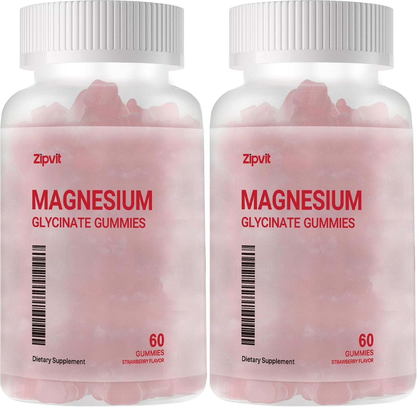 Sugar-Free Magnesium Glycinate Gummies - 1000mg with Vitamin D, B6, CoQ10 for Calm Mood & Sleep Support - 120 Strawberry Gummies
