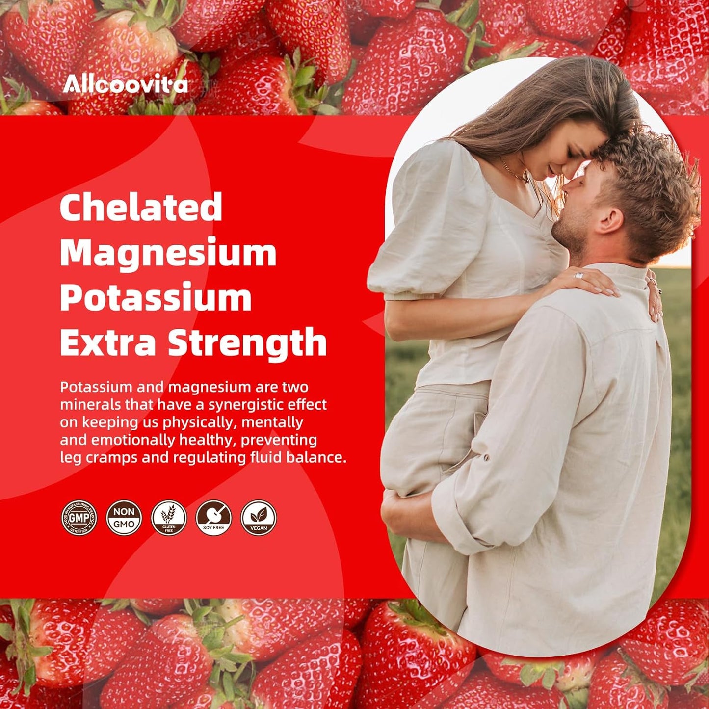Sugar Free Magnesium Glycinate Gummies with Vitamin D, B6, CoQ10 for Calm Mood & Sleep - 60 Strawberry Gummies - BoostGo Australia
