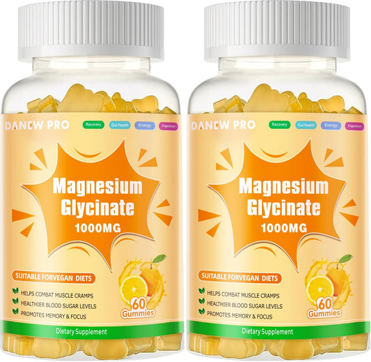 Sugar-Free Magnesium Gummies with Vitamin D & Potassium for Sleep Support - 120 Count