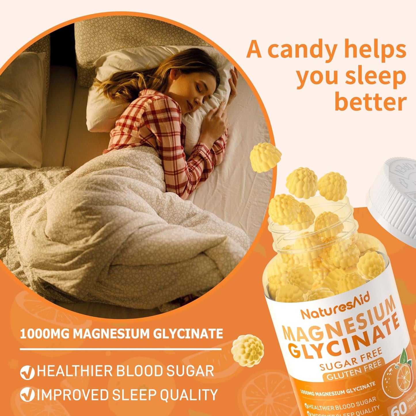 Sugar-Free Magnesium Potassium Gummies with Vitamins for Calm Mood & Sleep - 240 Gummies, 1000mg