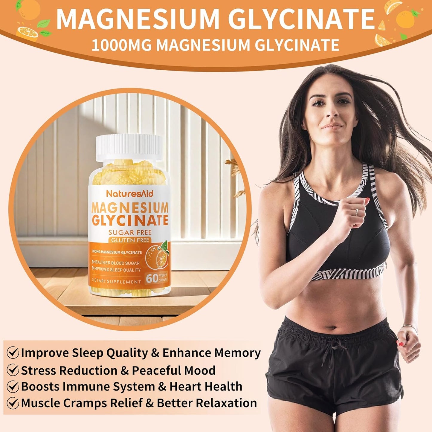 Sugar-Free Magnesium Potassium Gummies with Vitamins for Calm Mood & Sleep - 240 Gummies, 1000mg