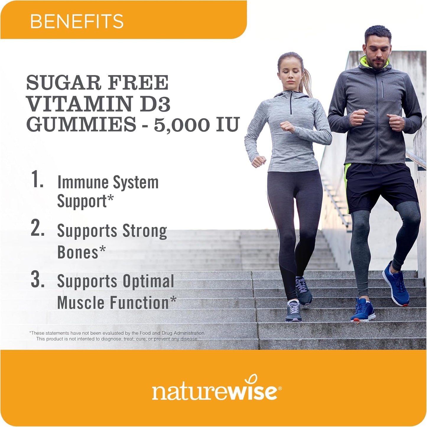 Sugar-Free Mixed Berry Flavor Vitamin D3 Gummies - 5000 IU for Adults - Supports Immunity, Muscle & Bone Strength - Non-GMO - 180 Gummies