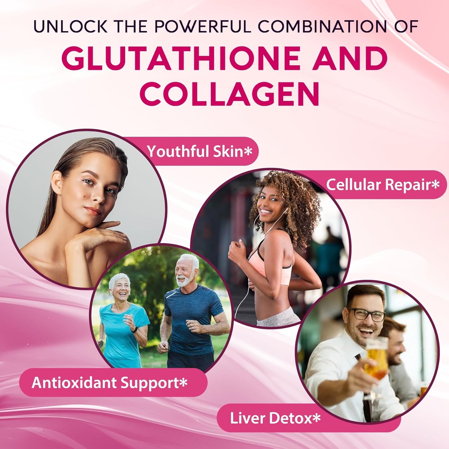 Sugar-Free NEVISS Glutathione Collagen Gummies for Women with L-Cysteine, Vitamin C, Selenium - Ultimate Antioxidant Supplement for Anti-Aging and Immune Support - Vegan, 60Cts