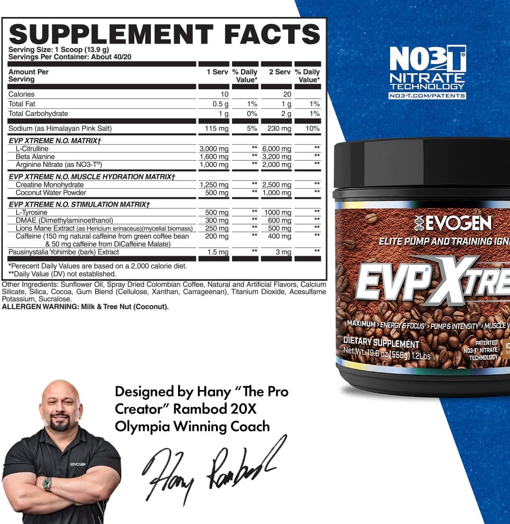 Sugar Free Pre Workout Powder with Beta Alanine, Creatine, Caffeine for Energy & Pump - Iced Mocha Coffee Flavor - 40 Servings - BoostGo Australia