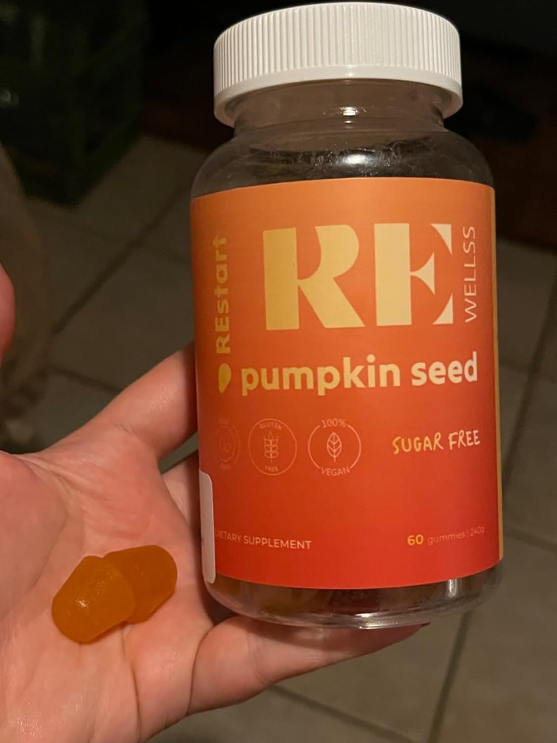 Sugar-Free Pumpkin Seed Oil Gummies 4,000mg - Hair, Skin, & Prostate Health - Omega 3 & 6 - 2 Pack