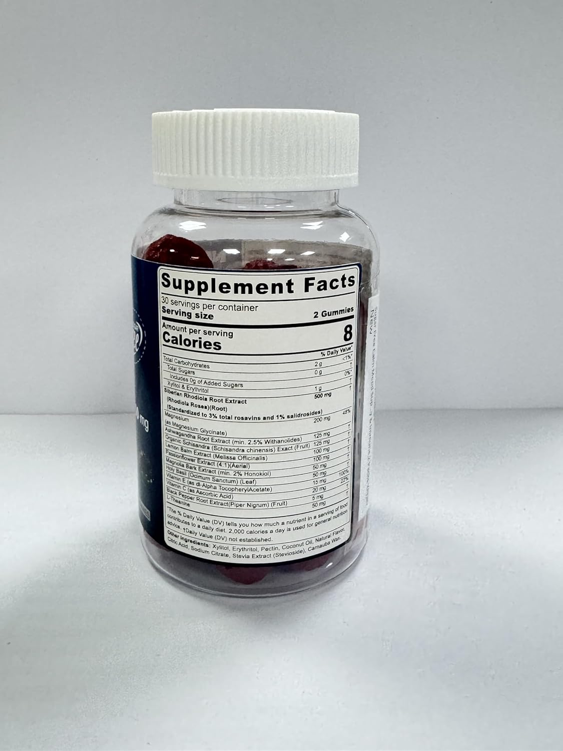Sugar Free Rhodiola Rosea Gummies with Magnesium and Ashwagandha - 500mg Supplement by Nextdia