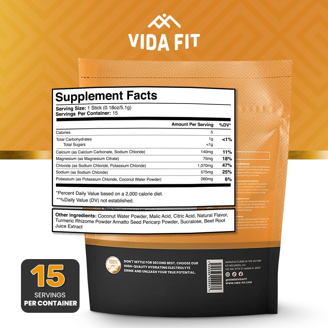 Sugar-Free Vegan Creatine & Electrolyte Bundle for Endurance & Recovery - Vida Fit Hydration & Performance Kit (150g Micronized Creatine Monohydrate + Hydrashot Orange Electrolyte Hydration Powder)