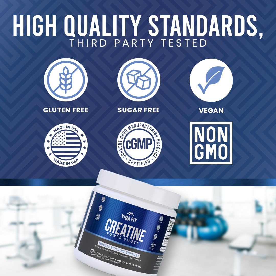 Sugar-Free Vegan Creatine & Electrolyte Bundle for Endurance & Recovery - Vida Fit Hydration & Performance Kit (150g Micronized Creatine Monohydrate + Hydrashot Orange Electrolyte Hydration Powder)