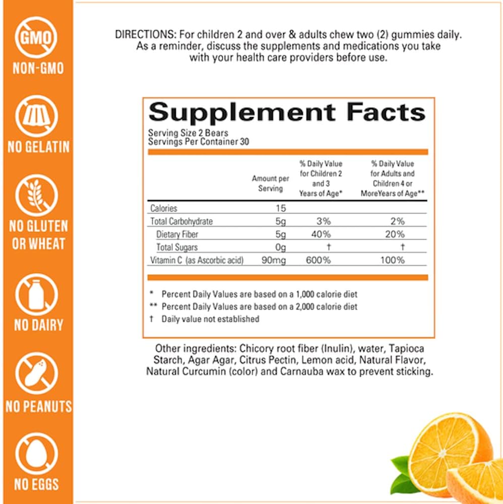 Sugar-Free Vegan Kids Multivitamin Gummies with Vitamin C for Immune Support - Non-GMO, No Artificial Sweeteners - 60 Count Bundle