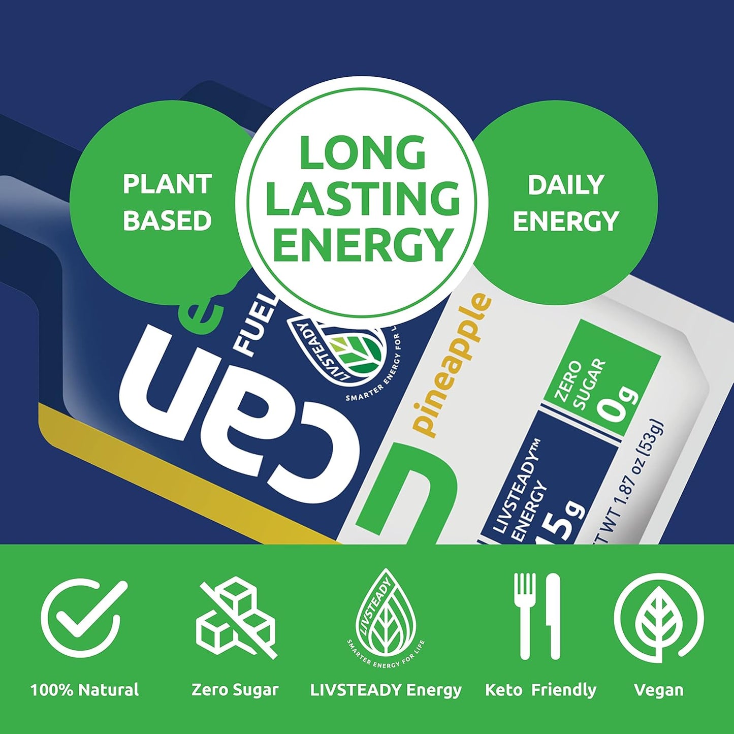 Sugar-Free Vegan Pineapple Edge Energy Gel & Chocolate Plant Protein - Ideal for Running, Training, Fitness, Cycling, Crossfit | Keto Friendly Supplement