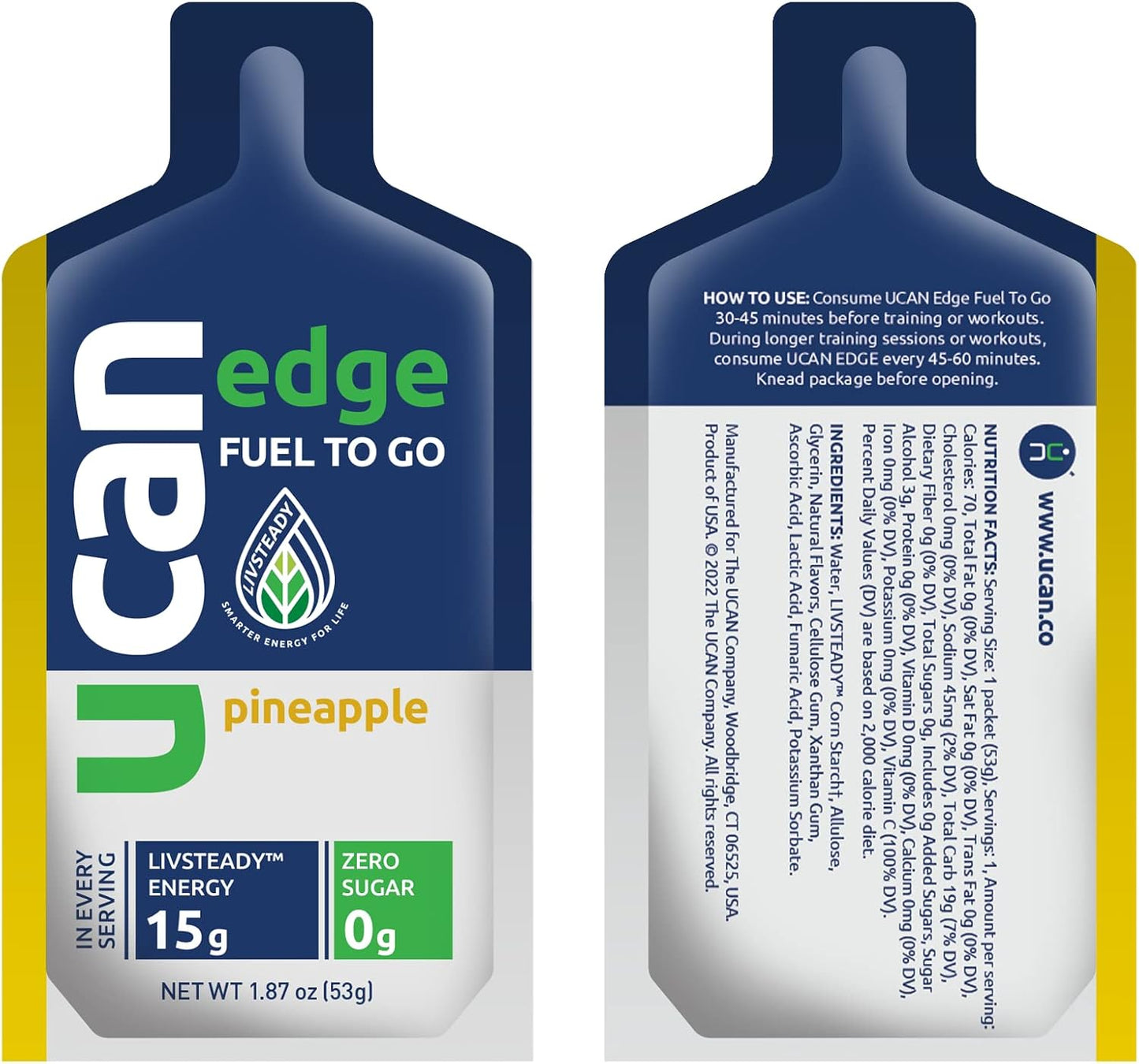 Sugar-Free Vegan Pineapple Edge Energy Gel & Chocolate Plant Protein - Ideal for Running, Training, Fitness, Cycling, Crossfit | Keto Friendly Supplement