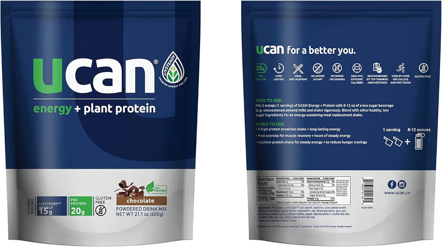 Sugar-Free Vegan Pineapple Edge Energy Gel & Chocolate Plant Protein - Ideal for Running, Training, Fitness, Cycling, Crossfit | Keto Friendly Supplement
