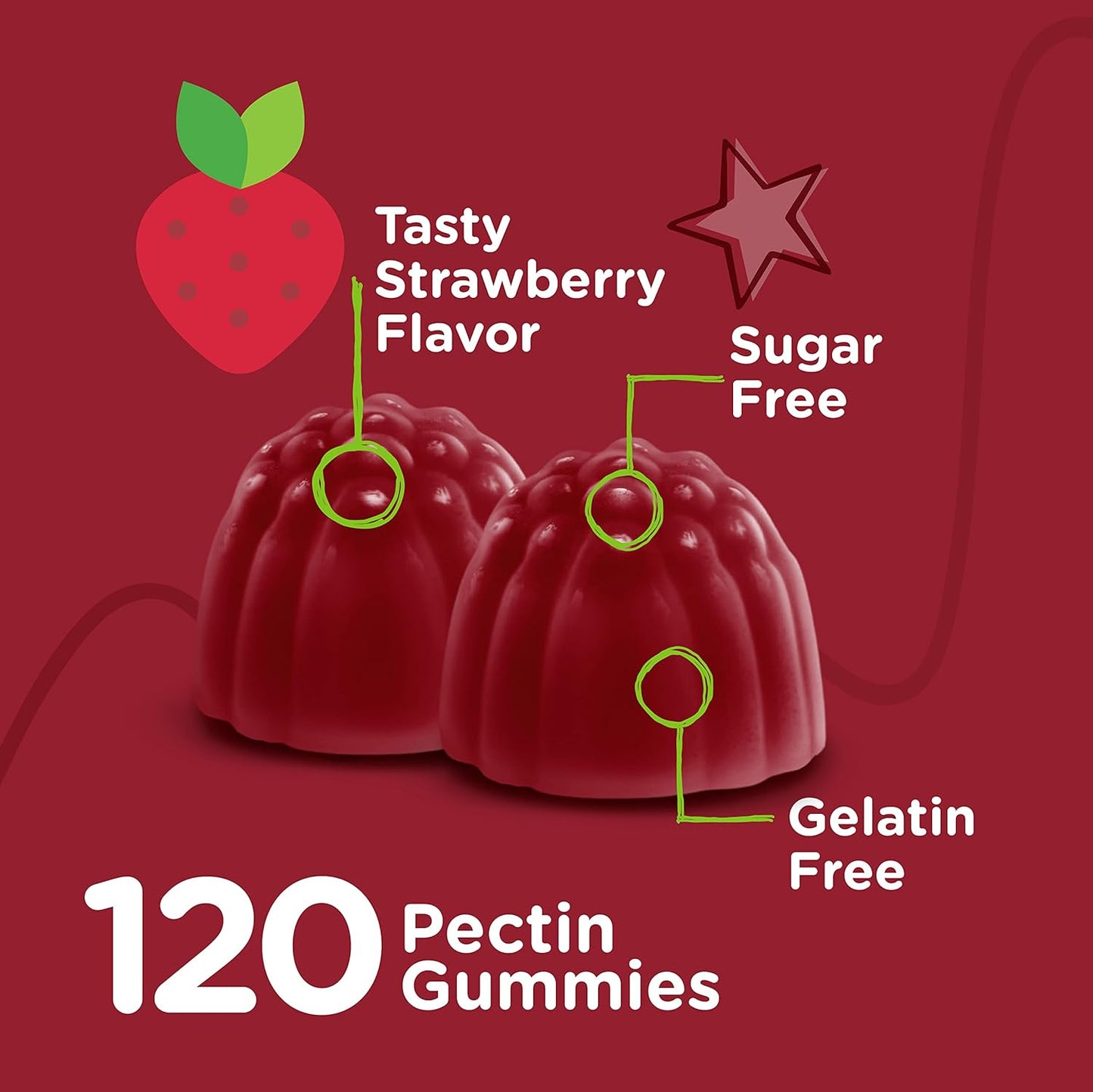 Sugar-Free Vitamin B12 Gummies for Kids - 1000mcg, Metabolism & Natural Energy Support - Vegan, Gelatin-Free, Gluten-Free - Strawberry Flavored Chewable Gummy