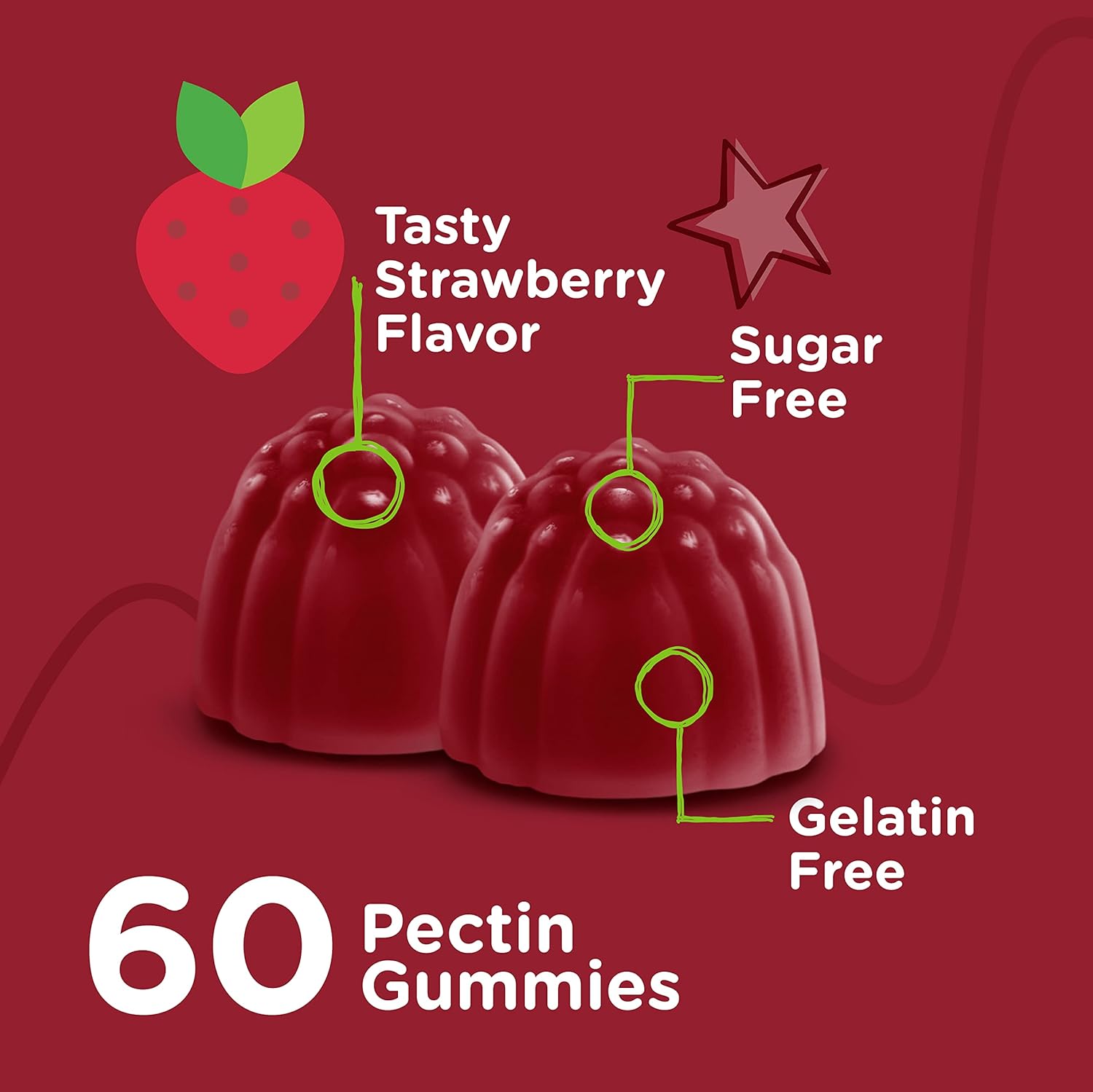 Sugar-Free Vitamin B12 Gummies for Kids - 1000mcg, Metabolism & Energy Support - Vegan, Gelatin-Free, Gluten-Free, GMO-Free - Strawberry Flavored Chewable B12 Supplement