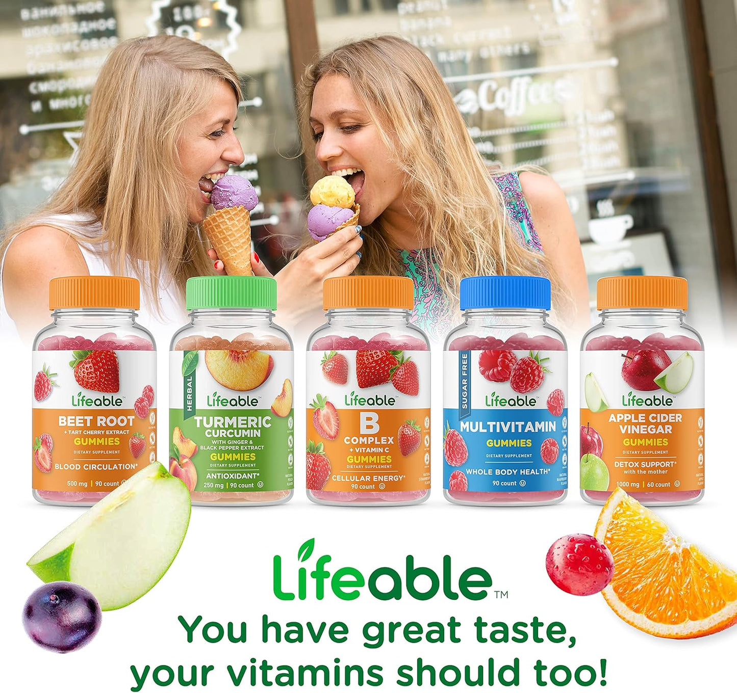 Sugar Free Vitamin B12 + Vitamin D 5000 IU Gummies Bundle - Tasty Vitamin Supplement, Gluten-Free & GMO-Free Chewables