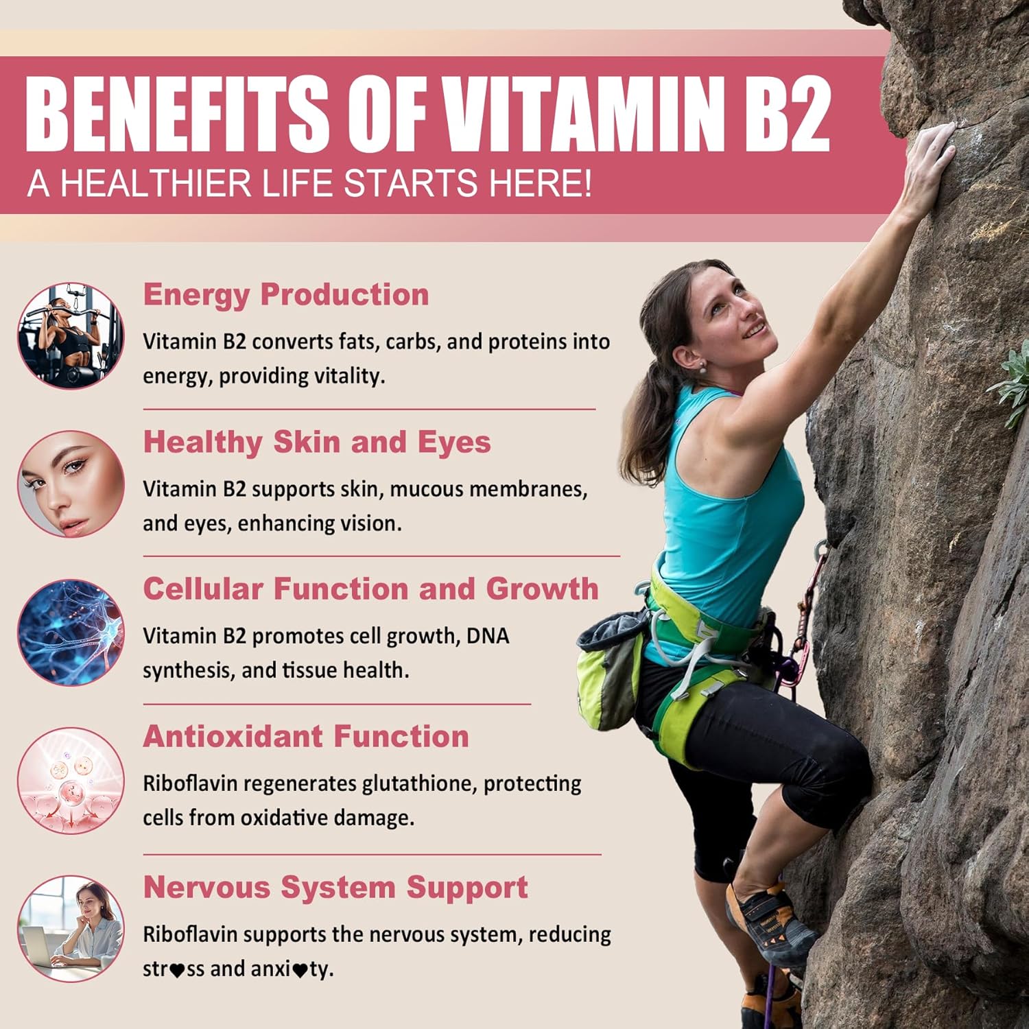 Sugar-Free Vitamin B2 Gummies with Hydrolyzed Collagen Peptides for Hair, Skin & Nails