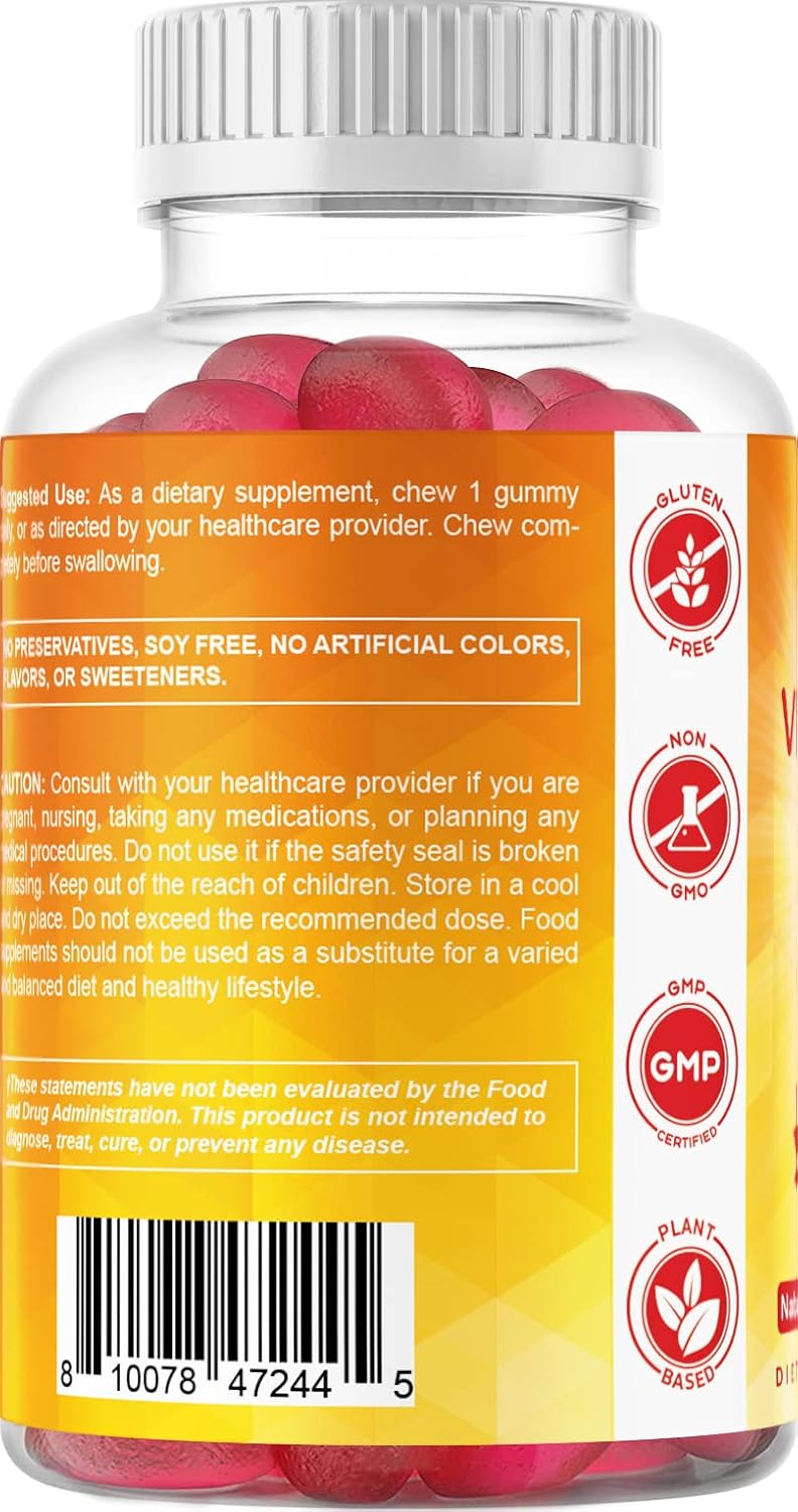 Sugar-Free Vitamin D3-120 Pectin Gummies for Healthy Bones, Mood & Immune System - Non-GMO - 120 Servings (1000 IU)
