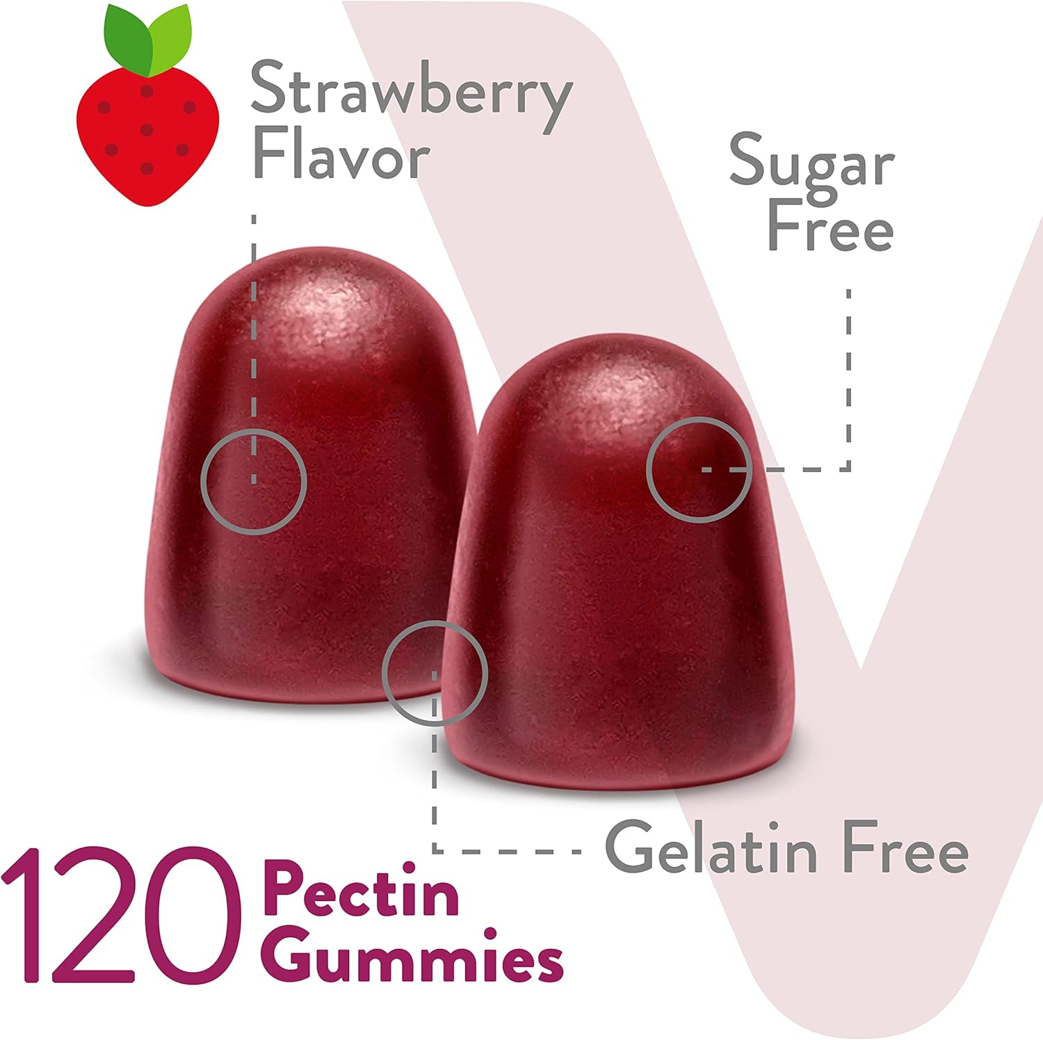 Sugar-Free Viteey Vitamin B Complex Gummies with Vitamin C for Energy & Metabolism - Vegan Strawberry Flavored Chewable Gummy Supplement