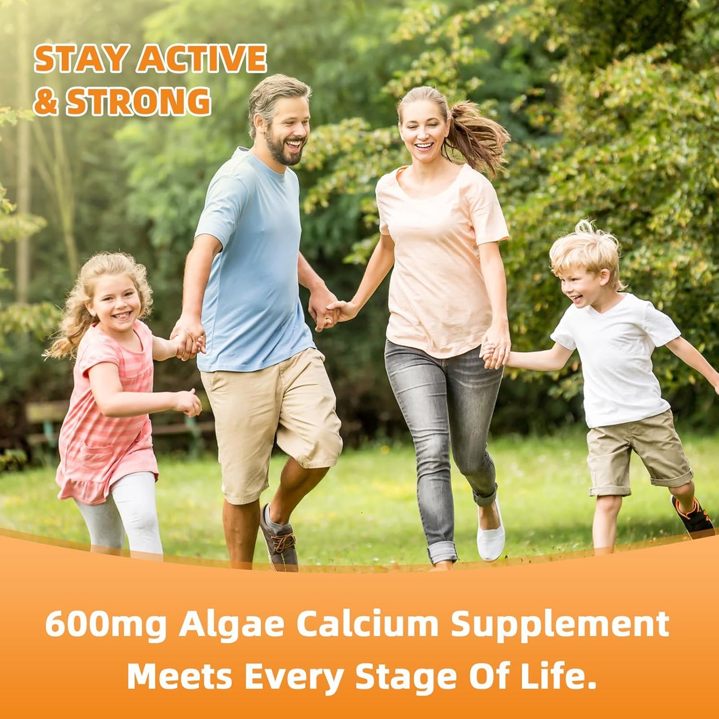 Sugar-Free Wellcatcher Calcium Magnesium Gummies - Vegan Algae Supplements for Bone Health - Lemon Flavor - 60CT