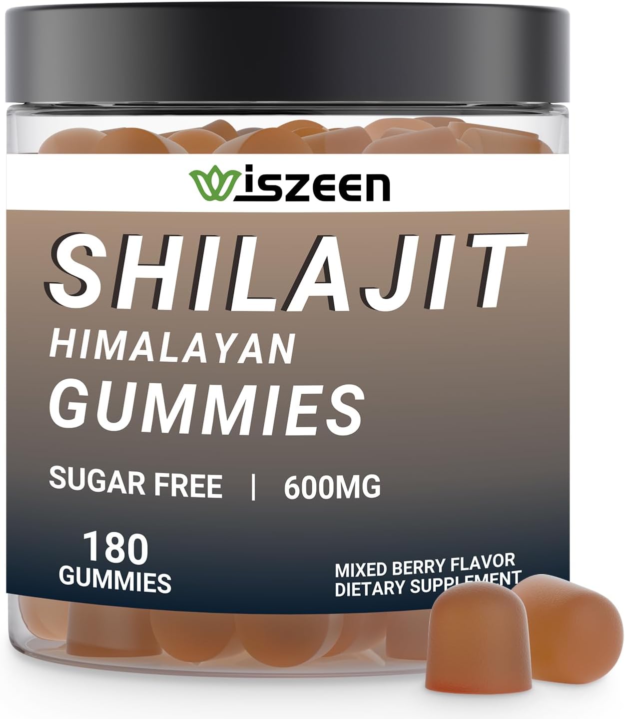 Sugar Free Wiszeen Shilajit Gummies with Black Seed Oil for Energy & Immunity, Himalayan Shilajit Gummy for Men & Women