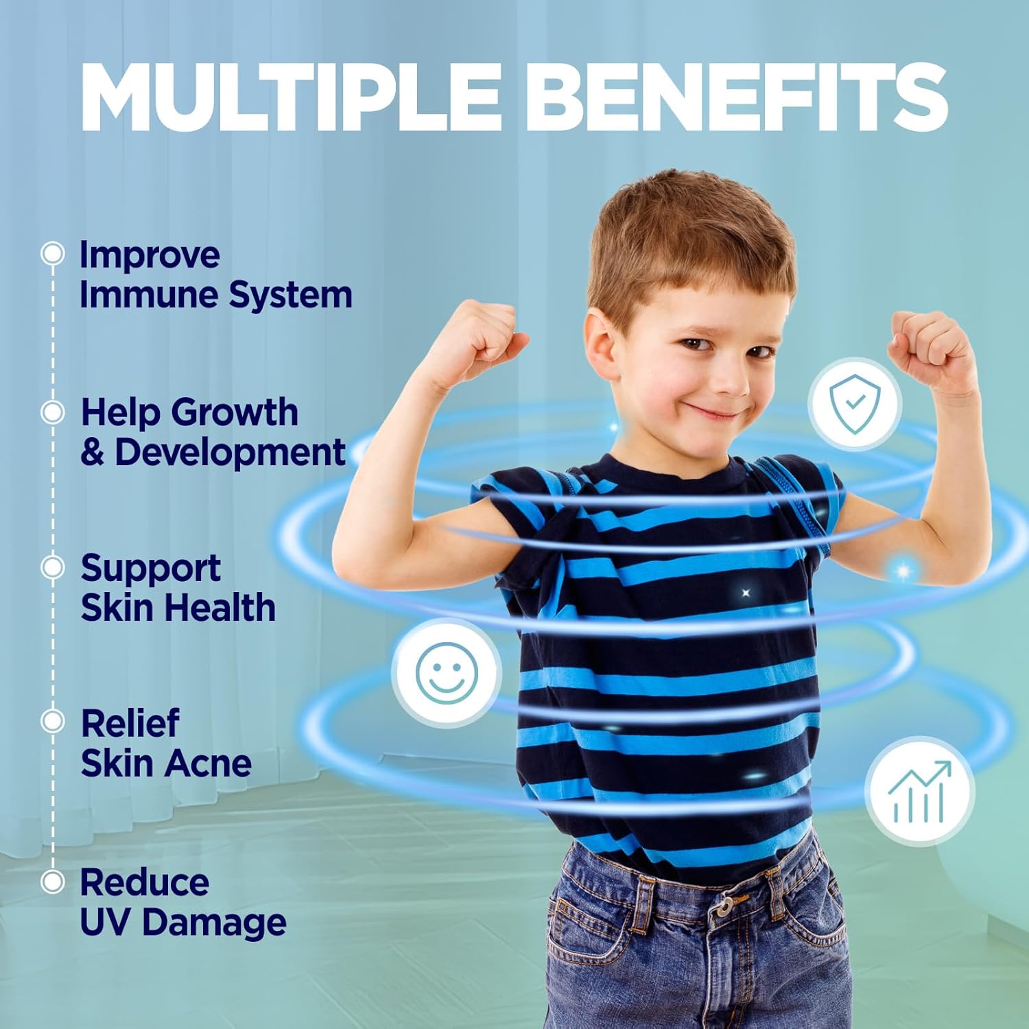 Sugar-Free Zinc Picolinate Gummies - 50mg Highly Absorbable Supplement for Growth, Immune System & Skin Health - 60 Gummies for Kids & Adults