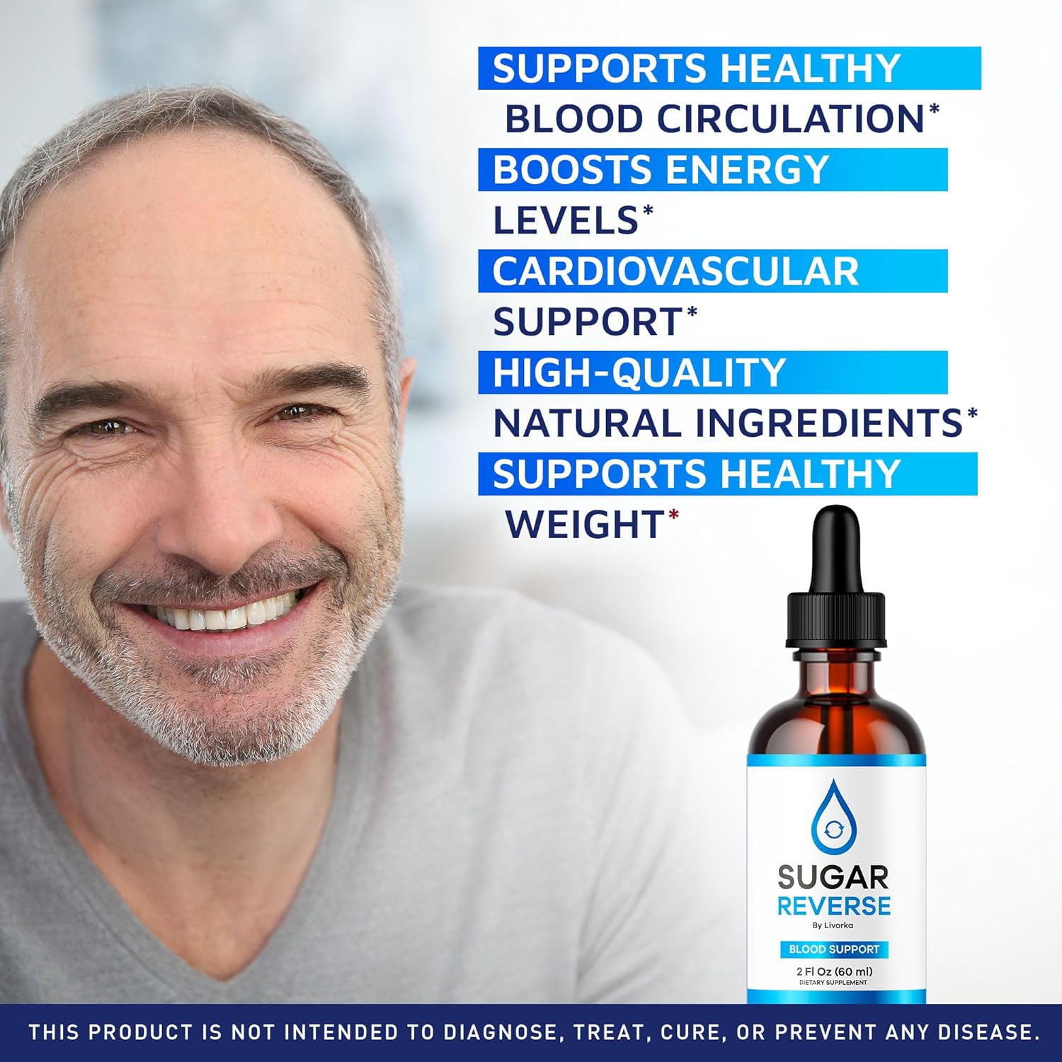 Sugar Reverse Drops Liquid Supplement - Advanced Formula for Sugar Reversal - 1-Month Supply