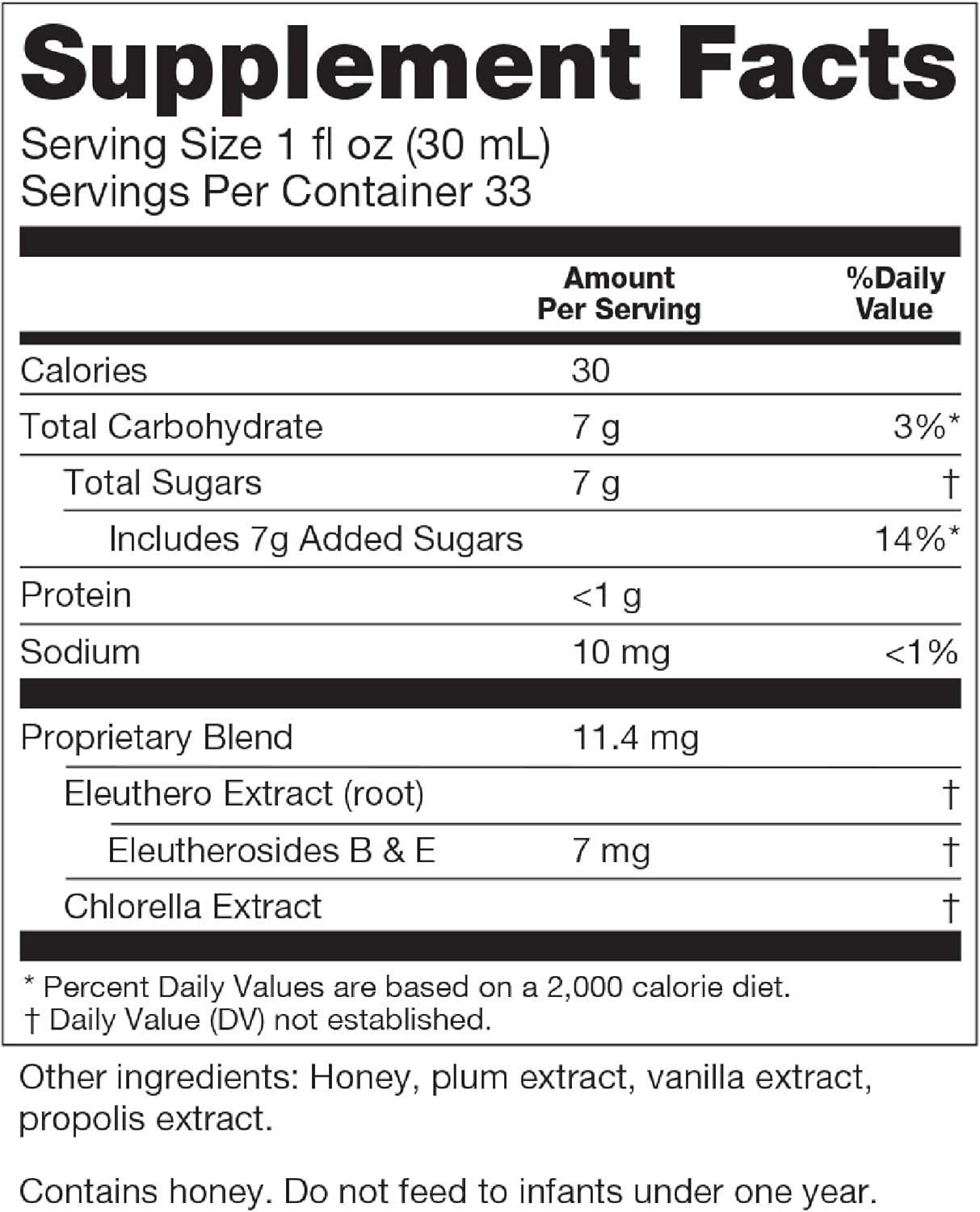 Sun Chlorella Eleuthero Root Extract Drink - Herbal Adaptogen & CGF Superfood - Gluten Free - 33.3oz