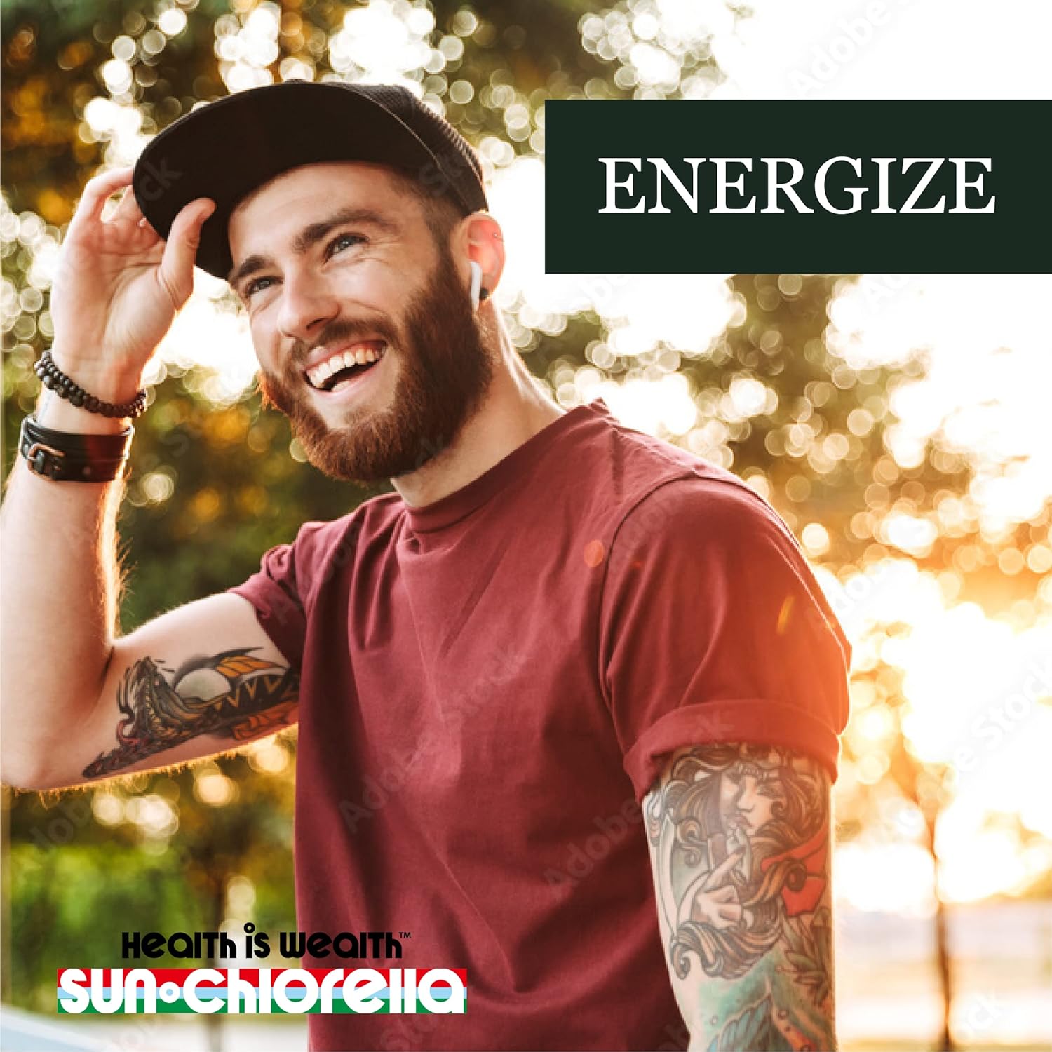 Sun Chlorella Eleuthero Root Extract Drink - Herbal Adaptogen & CGF Superfood - Gluten Free - 33.3oz