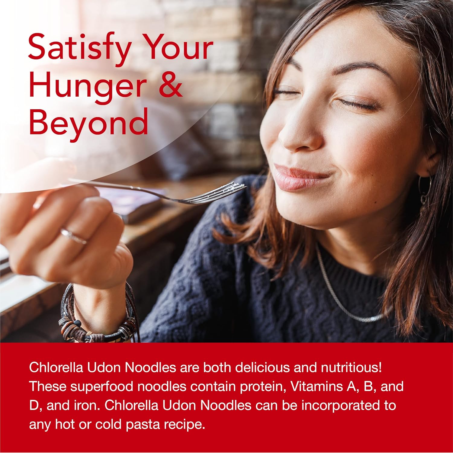 Sun Chlorella Japanese Udon Noodles: Instant Healthy Boost with Green Algae for Soup, Pasta, Stir Fry - Dry, Vegan 7 oz