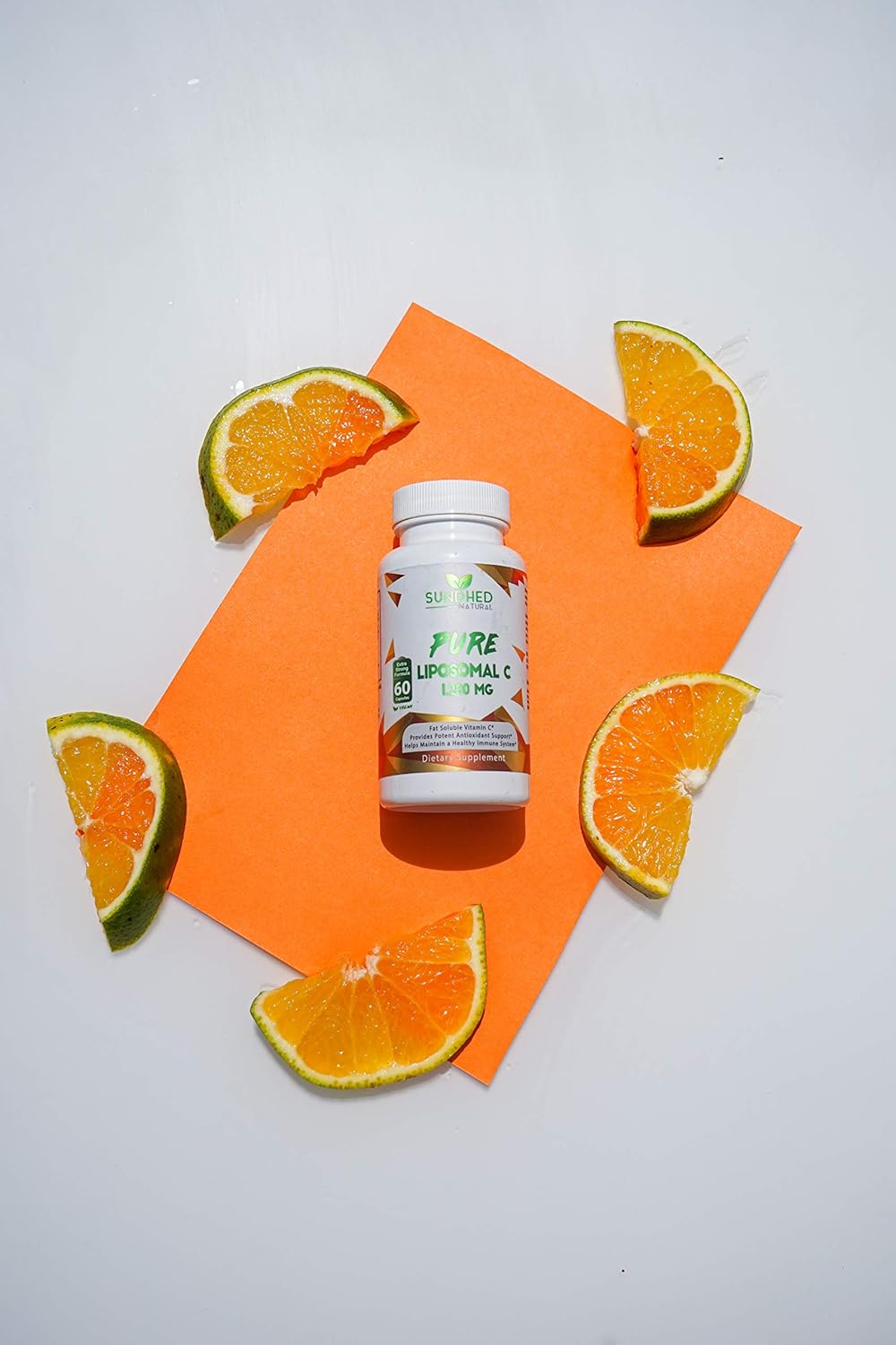 Sundhed Natural Liposomal Vitamin C 1200mg Capsules - Immune System & Collagen Support, Anti-Aging Skin Vitamins with Sodium Ascorbate & Sunflower Lecithin