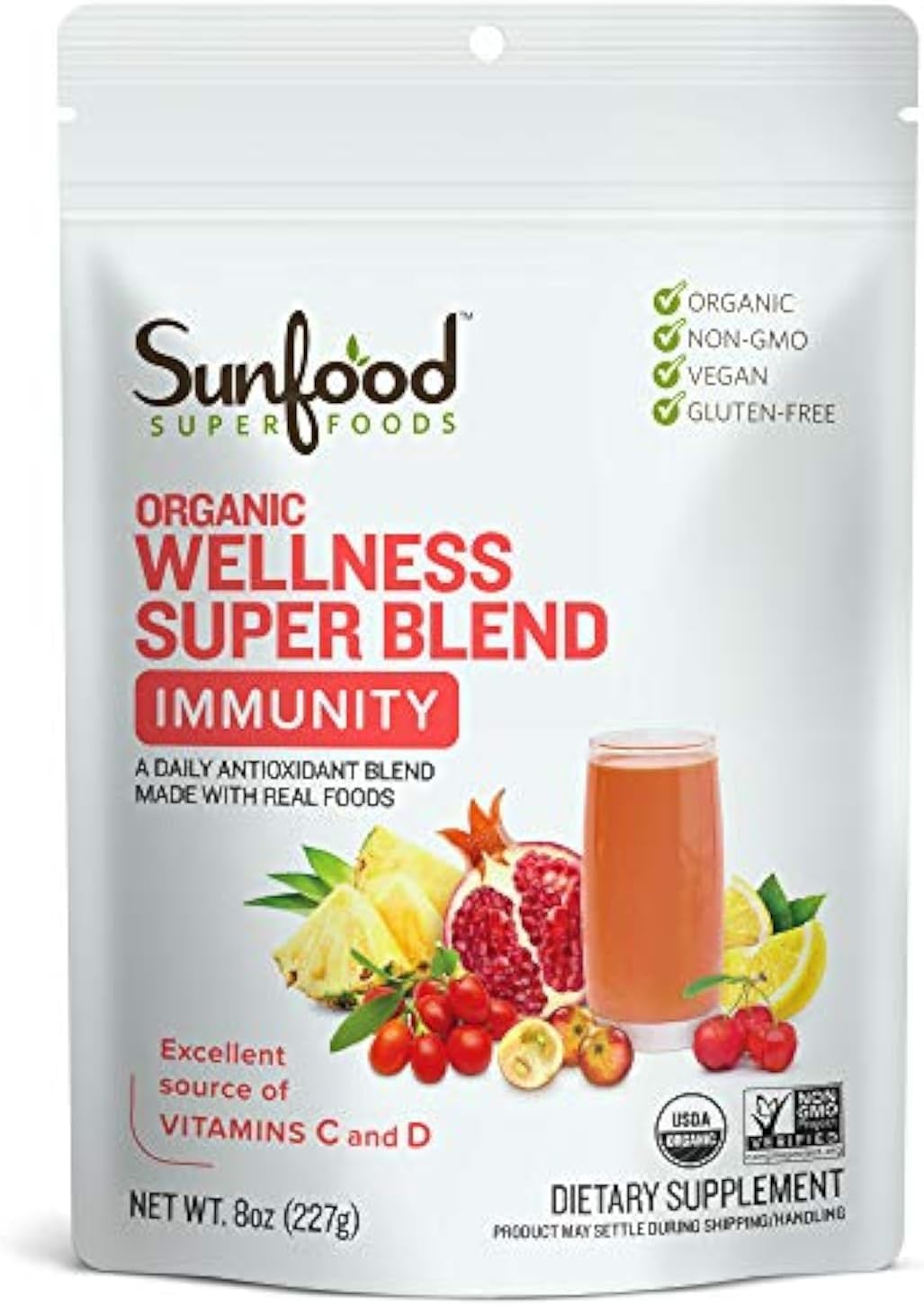 Sunfood Immunity Boosting Superfood Powder for Health and Wellness