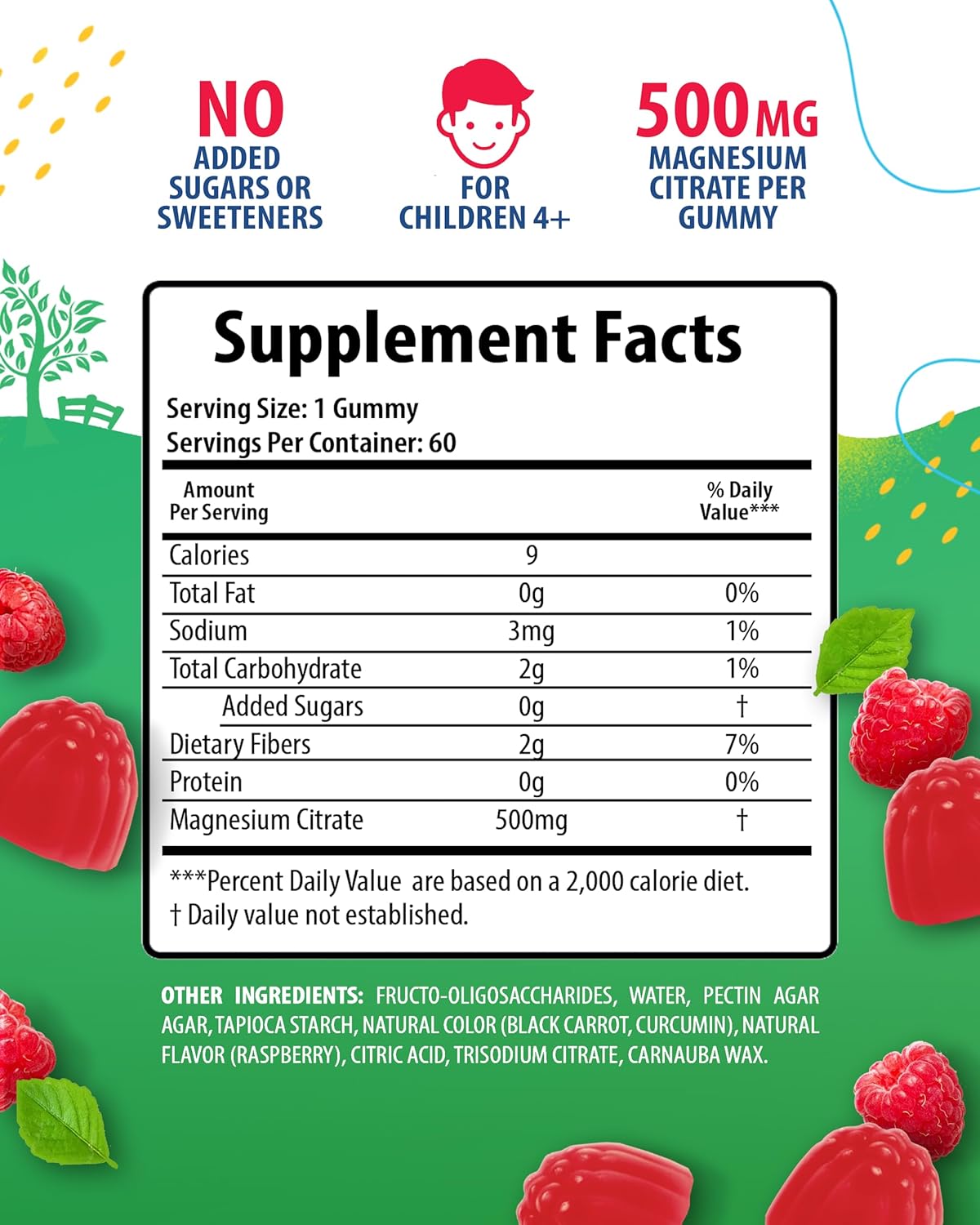 SUNNY SAM Magnesium Citrate Gummies for Mood & Muscle Support - Chewable Supplement for Kids & Adults