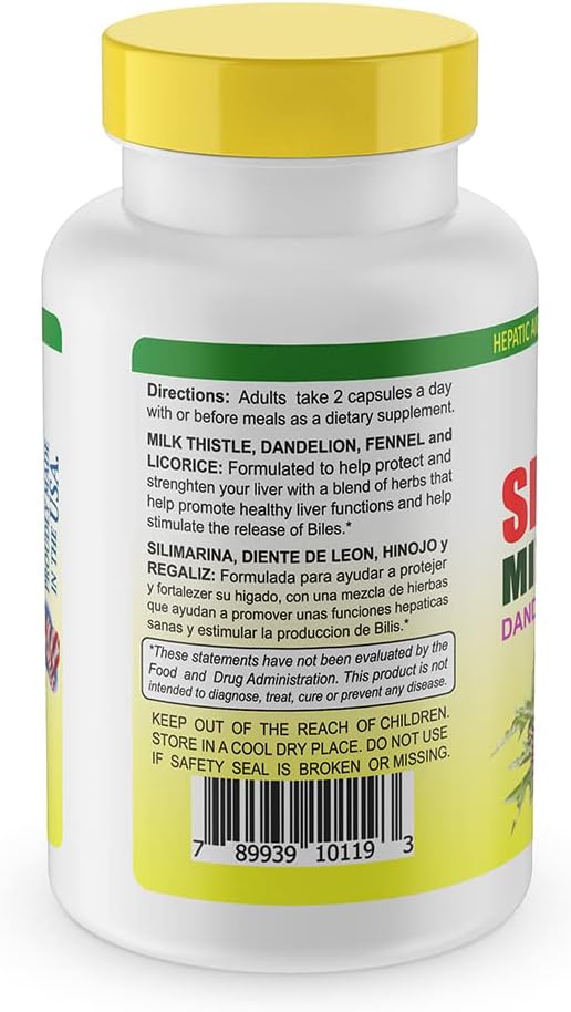 Sunshine Naturals Milk Thistle Complex 600mg - Liver Health Support, Detox & Antioxidant Defense - 120 Capsules for Natural Liver Function & Digestive Health