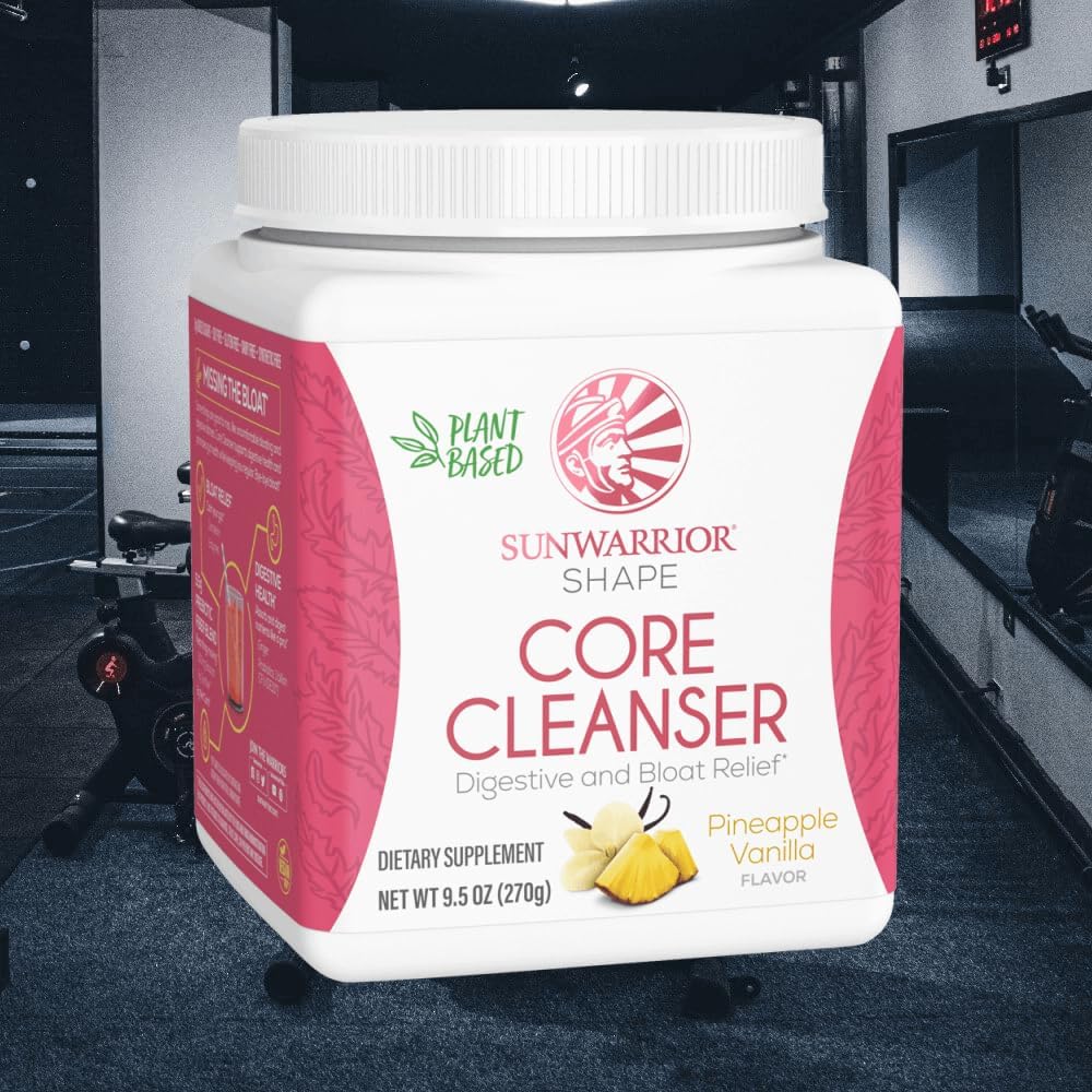 Sunwarrior Plant-Based Prebiotic Fiber Blend Powder with Probiotic Enzymes - Pineapple Vanilla Flavor, 30 Servings - Gluten, Dairy, and Soy Free, Sugar Free - Digestive Health Support and Cleanser