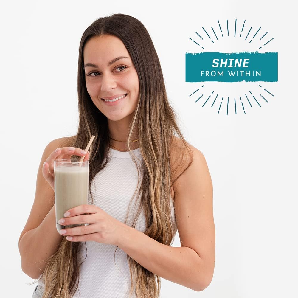 Sunwarrior Unflavored Vegan Collagen Protein Powder with Biotin, Vitamin C, and Hyaluronic Acid - Dairy and Gluten Free Formula for Hair, Skin, and Nails