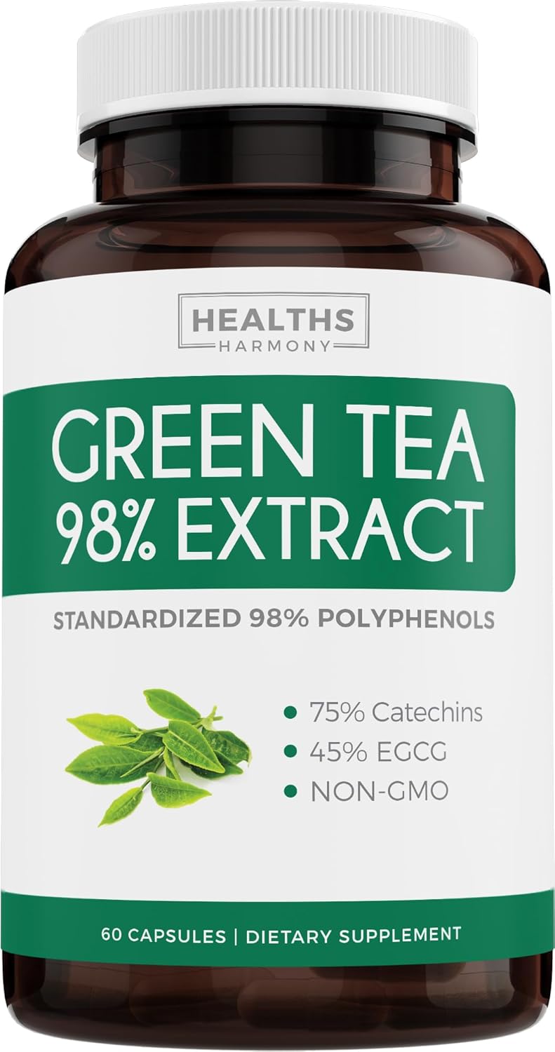 Super Antioxidant Green Fusion - Antioxidants & Green Tea Extract - 1-Month Supply - Powerful Daily Blend (120 Caps) + EGCG Polyphenol Catechins (60 Caps)